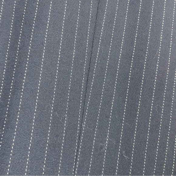 Hugo Buscati Collection Wool Navy Blue Pin Striped Double Breasted Blazer Sz 10 - Picture 5 of 8